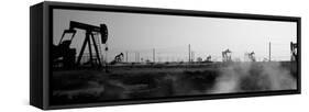 Oil Drills in a Field, Maricopa, Kern County, California, USA-null-Framed Stretched Canvas
