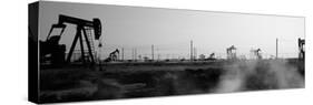 Oil Drills in a Field, Maricopa, Kern County, California, USA-null-Stretched Canvas