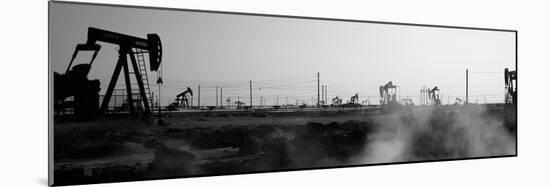 Oil Drills in a Field, Maricopa, Kern County, California, USA-null-Mounted Photographic Print