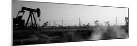 Oil Drills in a Field, Maricopa, Kern County, California, USA-null-Mounted Photographic Print