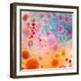 Oil Drops on Water Surface with Colorful Gradient Background-Abstract Oil Work-Framed Photographic Print