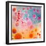 Oil Drops on Water Surface with Colorful Gradient Background-Abstract Oil Work-Framed Photographic Print