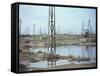 Oil Field, Baku, Azerbaijan, Central Asia, Asia-Oliviero Olivieri-Framed Stretched Canvas