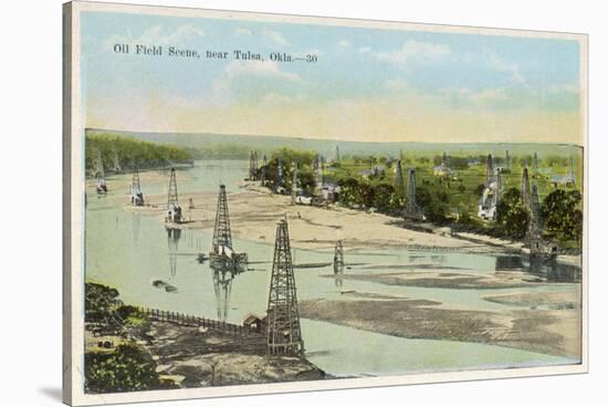 Oil Field Near Tulsa Oklahoma-null-Stretched Canvas