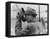 Oil Field Worker Drinking Water from a Crude Metal Container, Kilgore, Texas, 1939-null-Framed Stretched Canvas