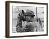 Oil Field Worker Drinking Water from a Crude Metal Container, Kilgore, Texas, 1939-null-Framed Photo