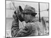 Oil Field Worker Drinking Water from a Crude Metal Container, Kilgore, Texas, 1939-null-Mounted Photo