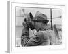 Oil Field Worker Drinking Water from a Crude Metal Container, Kilgore, Texas, 1939-null-Framed Photo