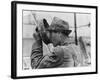 Oil Field Worker Drinking Water from a Crude Metal Container, Kilgore, Texas, 1939-null-Framed Photo