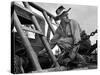 Oil Field Worker-Carl Mydans-Stretched Canvas