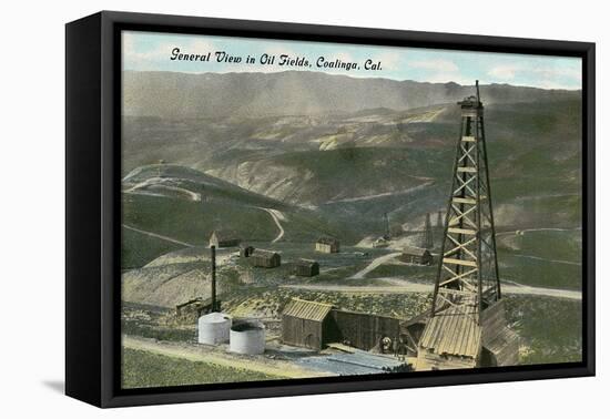 Oil Fields, Coalinga, California-null-Framed Stretched Canvas