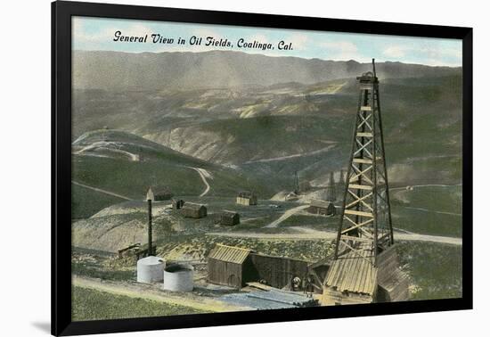 Oil Fields, Coalinga, California-null-Framed Art Print