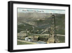 Oil Fields, Coalinga, California-null-Framed Art Print