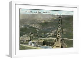 Oil Fields, Coalinga, California-null-Framed Art Print