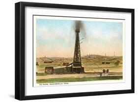 Oil Gusher, Amarillo, Texas-null-Framed Art Print