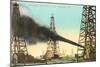 Oil Gusher, Beaumont, Texas-null-Mounted Art Print