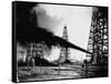 Oil Gushing from Spindletop Hill in Beaumont, Texas-null-Framed Stretched Canvas