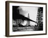 Oil Gushing from Spindletop Hill in Beaumont, Texas-null-Framed Photographic Print