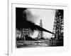 Oil Gushing from Spindletop Hill in Beaumont, Texas-null-Framed Photographic Print