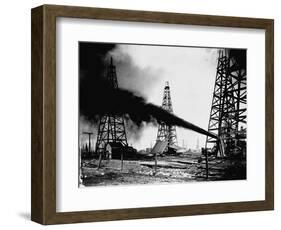 Oil Gushing from Spindletop Hill in Beaumont, Texas-null-Framed Photographic Print