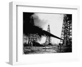 Oil Gushing from Spindletop Hill in Beaumont, Texas-null-Framed Photographic Print