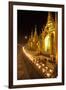 Oil Lamps, Shwedagon Pagoda, Yangon (Rangoon), Myanmar (Burma), Asia-Colin Brynn-Framed Premium Photographic Print