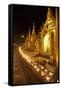 Oil Lamps, Shwedagon Pagoda, Yangon (Rangoon), Myanmar (Burma), Asia-Colin Brynn-Framed Stretched Canvas