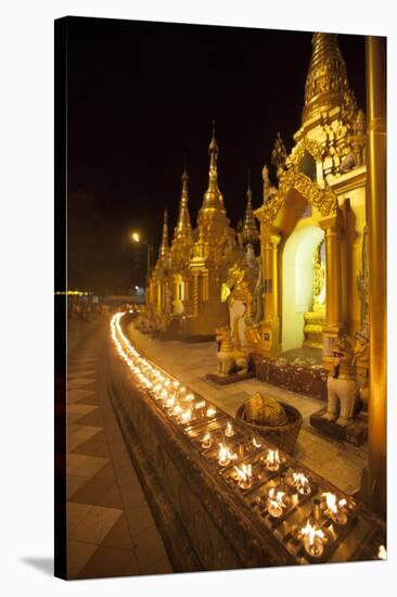 Oil Lamps, Shwedagon Pagoda, Yangon (Rangoon), Myanmar (Burma), Asia-Colin Brynn-Stretched Canvas