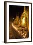 Oil Lamps, Shwedagon Pagoda, Yangon (Rangoon), Myanmar (Burma), Asia-Colin Brynn-Framed Photographic Print