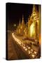 Oil Lamps, Shwedagon Pagoda, Yangon (Rangoon), Myanmar (Burma), Asia-Colin Brynn-Stretched Canvas