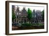 Oil Paint Effected Amsterdam Houses-trentemoller-Framed Art Print