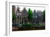 Oil Paint Effected Amsterdam Houses-trentemoller-Framed Art Print