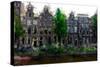 Oil Paint Effected Amsterdam Houses-trentemoller-Stretched Canvas