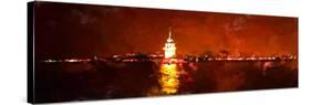 Oil Paint Istanbul View Bosphorus Maiden Tower-trentemoller-Stretched Canvas