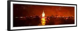 Oil Paint Istanbul View Bosphorus Maiden Tower-trentemoller-Framed Premium Giclee Print