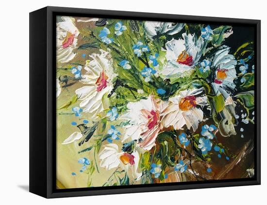 Oil Painting Flowers-fredleonero-Framed Stretched Canvas