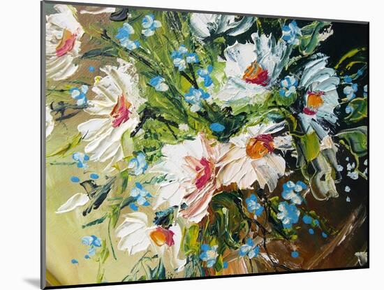 Oil Painting Flowers-fredleonero-Mounted Art Print