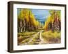 Oil Painting - Gold Autumn-balaikin2009-Framed Art Print