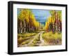 Oil Painting - Gold Autumn-balaikin2009-Framed Art Print