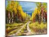 Oil Painting - Gold Autumn-balaikin2009-Mounted Art Print