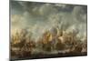 Oil painting of The Battle of Ter Heijde naval battle during the First Anglo-Dutch War.-Vernon Lewis Gallery-Mounted Art Print