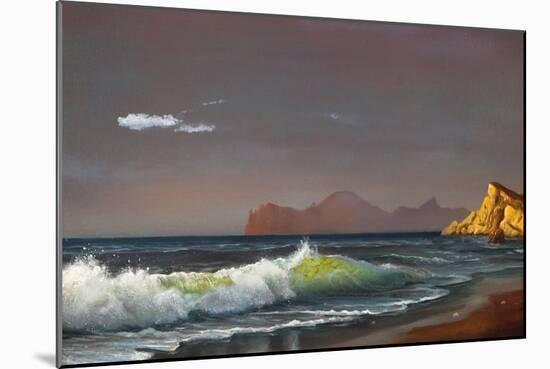 Oil Painting On Canvas , Background Of Sea Sunset-Lilun-Mounted Premium Giclee Print