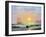 Oil Painting On Canvas , Sailboat Against A Background Of Sea Sunset-Lilun-Framed Art Print