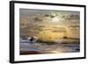 Oil Painting On Canvas , Sailboat Against A Background Of Sea Sunset-Lilun-Framed Art Print