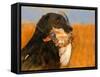 Oil Painting Portrait Of Black Labrador With Duck-Yarvet-Framed Stretched Canvas