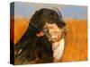 Oil Painting Portrait Of Black Labrador With Duck-Yarvet-Stretched Canvas