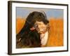 Oil Painting Portrait Of Black Labrador With Duck-Yarvet-Framed Art Print