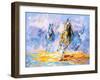 Oil Painting - Running Horse-CYC-Framed Art Print