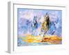 Oil Painting - Running Horse-CYC-Framed Art Print