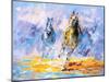 Oil Painting - Running Horse-CYC-Mounted Art Print